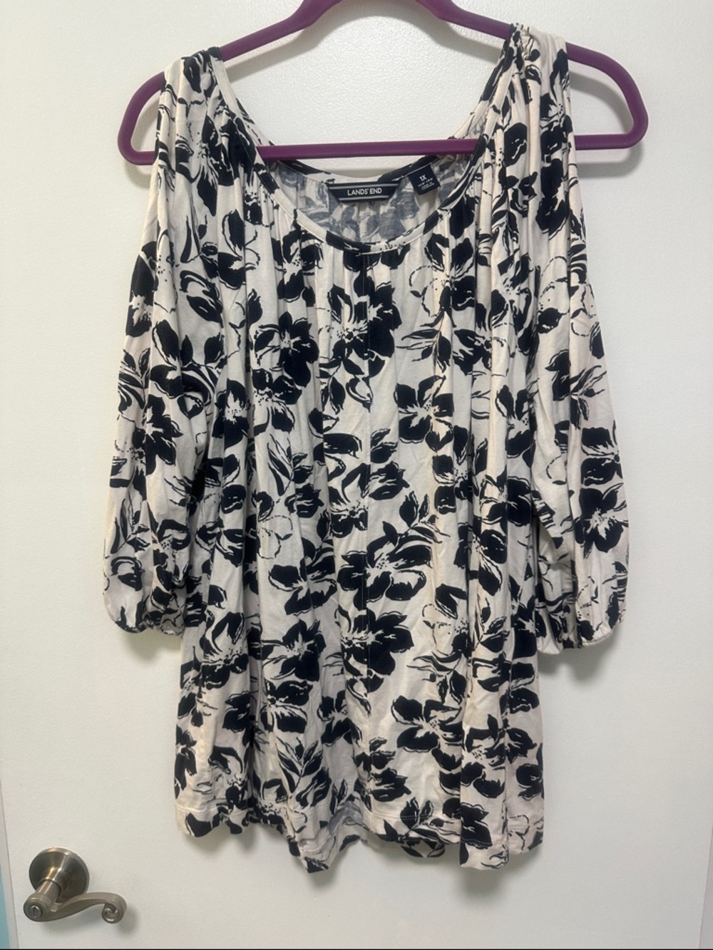 Women’s Lands’ End 3/4 sleeve top size 1X
